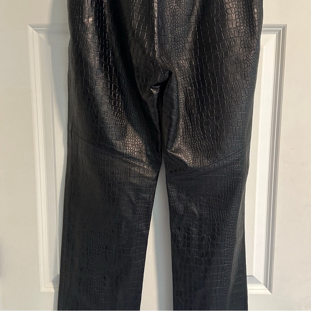 NWOT Victoire Paris Leather Snakeskin Pants size 10 - Picture 10 of 12